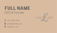 Simple Elegant Lettermark Business Card Image Preview
