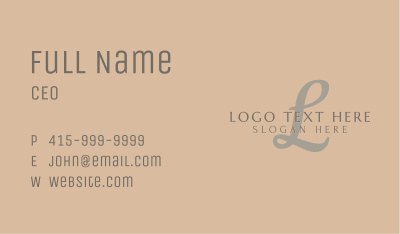 Simple Elegant Lettermark Business Card Image Preview