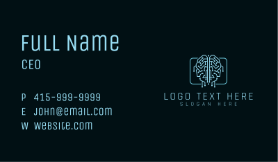 Circuit Brain Tech Business Card Image Preview