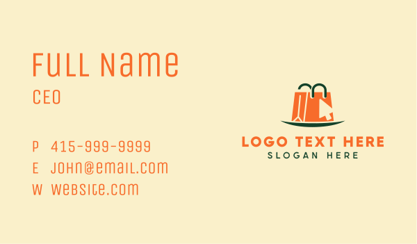 Paper Shopping Bag Business Card Design Image Preview