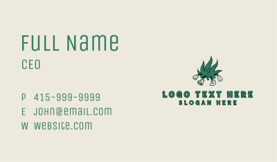 Cannabis Leaf Dispensary Business Card Image Preview