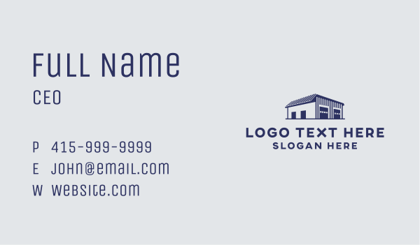 Warehouse Depot Building Business Card Design Image Preview