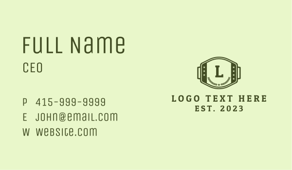 Green Military Letter Business Card Design Image Preview