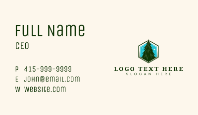 Eco Pine Tree Business Card Image Preview