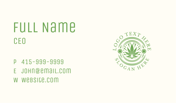 Organic Medical Marijuana Business Card Design Image Preview