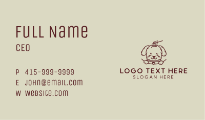 Puppy Dog Grooming Business Card Image Preview