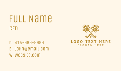 Floral Keys Property Business Card Image Preview