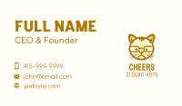 Geek Cat Glasses Business Card Image Preview