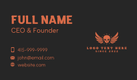 Gaming Skull Wings Business Card Preview