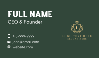 Golden Crown Shield Lettermark Business Card Image Preview