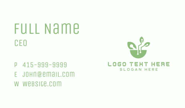 Leaf Plant Biotechnology Business Card Design Image Preview