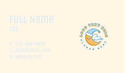 Dreamy Moon Cloud Business Card Image Preview