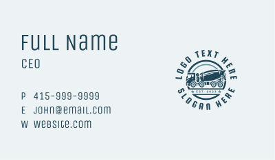 Construction Cement Truck Business Card Image Preview