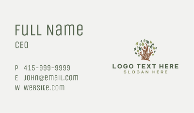 Family Wellness Tree Business Card Image Preview
