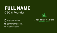 Green Weed Leaf Business Card Image Preview