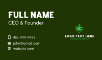 Green Weed Leaf Business Card Image Preview