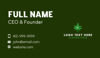 Green Weed Leaf Business Card Design