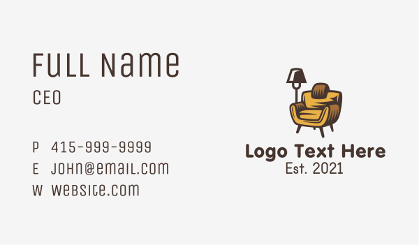 Modern Cozy Furniture Business Card Design Image Preview