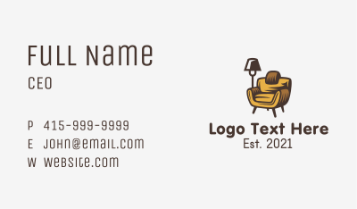 Modern Cozy Furniture Business Card Image Preview