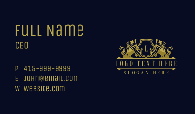 Luxury Lion Royalty Business Card Image Preview