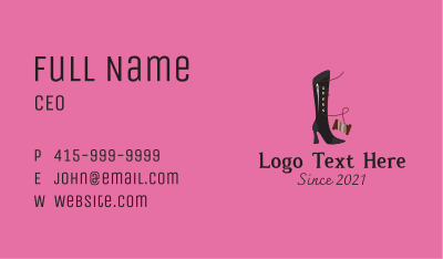 Fashion Boots Tailor Business Card Image Preview