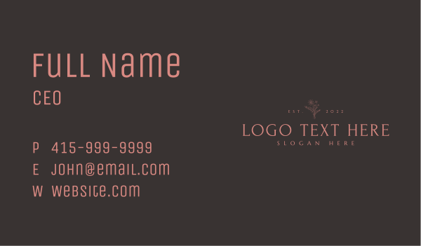 Classy Feminine Wordmark Business Card Design Image Preview