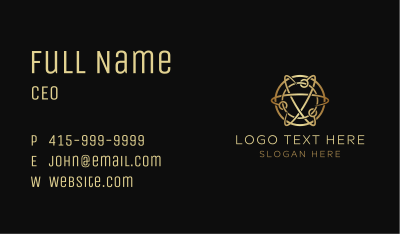 Gold Atom Chemistry Business Card Image Preview