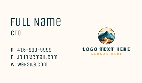 Mountain Road Adventure Business Card Design Image Preview