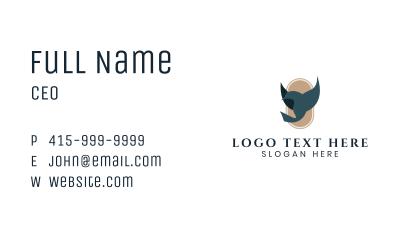 Blue Bird Hovering Business Card Image Preview