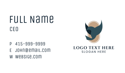Blue Bird Hovering Business Card