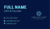 Blue Astral Letter Business Card Design