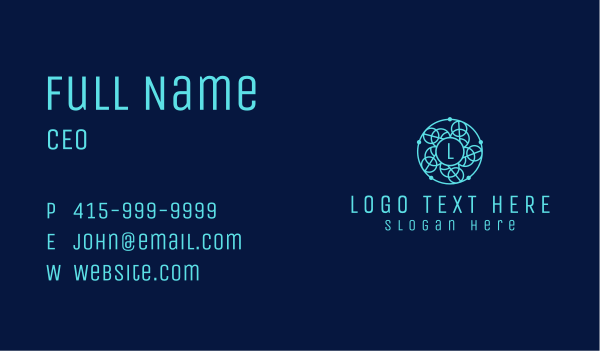 Blue Astral Letter Business Card Design Image Preview