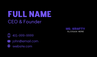Neon Night Club Wordmark Business Card Image Preview