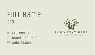 Family Tree Parenting Business Card Image Preview