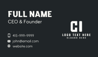 White Modern CHI Business Card Image Preview