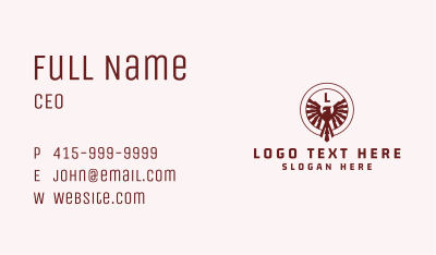 Eagle Crest Letter Business Card Image Preview