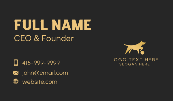 Pet Hound Ball Business Card Design