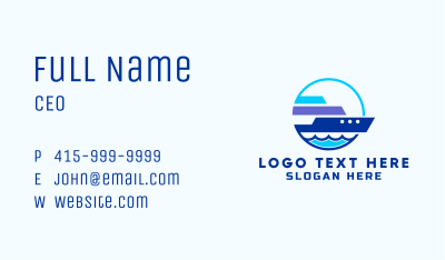 Sea Travel Ship Business Card Image Preview