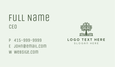 Educational Book Tree Business Card Image Preview