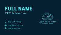 Minimalist Cloud Lightning Business Card Image Preview