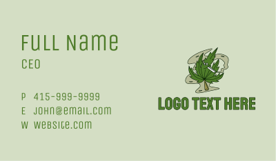Smoking Marijuana Mascot Business Card