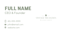 Minimalist Leaf Wordmark Business Card Image Preview