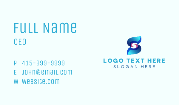 Creative Agency Letter S Business Card Design Image Preview