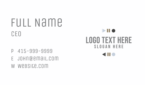 Music Button Wordmark Business Card Design Image Preview