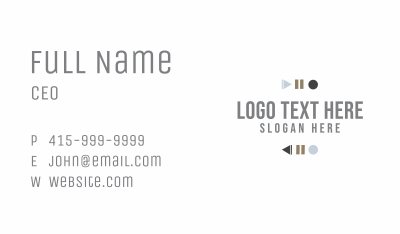 Music Button Wordmark Business Card Image Preview