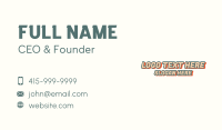 Minimalist Retro Wordmark Business Card Image Preview