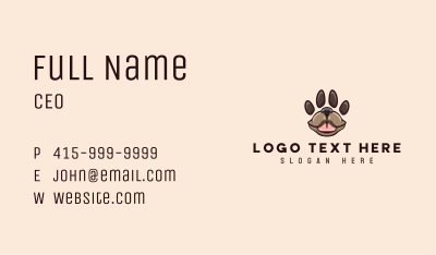 Dog Paw Pet Business Card Image Preview