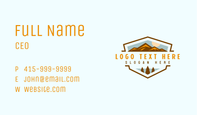 Sunset Mountain Journey Business Card Image Preview