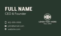 Botanical Leaf Emblem Business Card Design