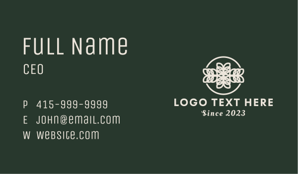Botanical Leaf Emblem Business Card Design Image Preview